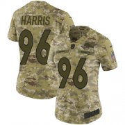 Wholesale Cheap Nike Broncos #96 Shelby Harris Camo Women's Stitched NFL Limited 2018 Salute To Service Jersey