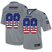 Wholesale Cheap Nike Cowboys #88 Michael Irvin Grey Men's Stitched NFL Elite USA Flag Fashion Jersey