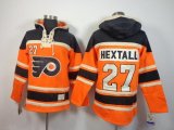 Wholesale Cheap Flyers #27 Ron Hextall Orange Sawyer Hooded Sweatshirt Stitched NHL Jersey