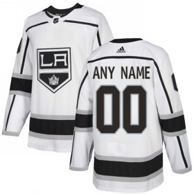 Wholesale Cheap Men\'s Adidas Kings Personalized Authentic White Road NHL Jersey