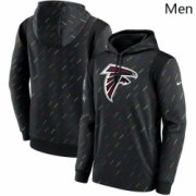 Wholesale Cheap Men Atlanta Falcons Nike Charcoal 2021 NFL Crucial Catch Therma Pullover Hoodie