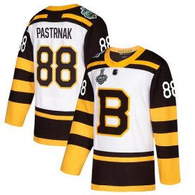 Wholesale Cheap Adidas Bruins #88 David Pastrnak White Authentic 2019 Winter Classic Stanley Cup Final Bound Stitched NHL Jersey