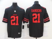 Wholesale Cheap Men's San Francisco 49ers #21 Deion Sanders Black 2020 Vapor Untouchable Stitched NFL Nike Limited Jersey