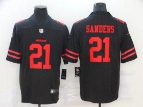 Wholesale Cheap Men\'s San Francisco 49ers #21 Deion Sanders Black 2020 Vapor Untouchable Stitched NFL Nike Limited Jersey
