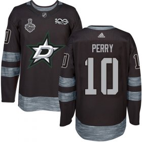 Wholesale Cheap Adidas Stars #10 Corey Perry Black 1917-2017 100th Anniversary 2020 Stanley Cup Final Stitched NHL Jersey