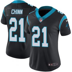 Wholesale Cheap Nike Panthers #21 Jeremy Chinn Black Team Color Women\'s Stitched NFL Vapor Untouchable Limited Jersey