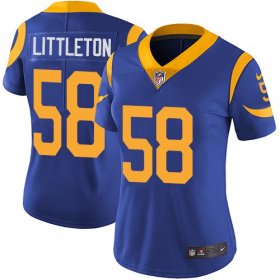 Wholesale Cheap Nike Rams #58 Cory Littleton Royal Blue Alternate Women\'s Stitched NFL Vapor Untouchable Limited Jersey