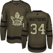 Wholesale Cheap Adidas Maple Leafs #34 Auston Matthews Green Salute to Service Stitched NHL Jersey