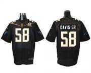 Wholesale Cheap Nike Panthers #58 Thomas Davis Sr Black 2016 Pro Bowl Men's Stitched NFL Elite Jersey