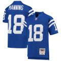 Wholesale Cheap Youth Indianapolis Colts #18 Peyton Manning Mitchell & Ness Royal 1998 Legacy Retired Player Jersey