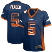 Wholesale Cheap Nike Broncos #5 Joe Flacco Blue Alternate Women's Stitched NFL Elite Drift Fashion Jersey
