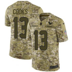 Wholesale Cheap Nike Texans #13 Brandin Cooks Camo Men\'s Stitched NFL Limited 2018 Salute To Service Jersey