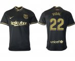 Wholesale Cheap Men 2020-2021 club Barcelona away aaa version 22 black Soccer Jerseys