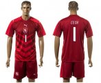 Wholesale Cheap Czech #1 Cech Red Home Soccer Country Jersey