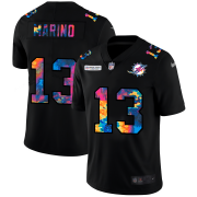Cheap Miami Dolphins #13 Dan Marino Men's Nike Multi-Color Black 2020 NFL Crucial Catch Vapor Untouchable Limited Jersey