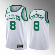 Wholesale Cheap Men's Boston Celtics #8 Kristaps Porzingis White 2023 Draft Association Edition Stitched Basketball Jersey