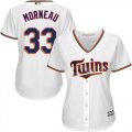 Wholesale Cheap Twins #33 Justin Morneau White Home Women's Stitched MLB Jersey