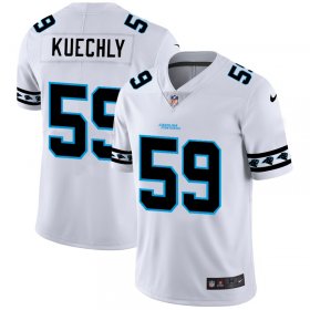 Wholesale Cheap Carolina Panthers #59 Luke Kuechly Nike White Team Logo Vapor Limited NFL Jersey