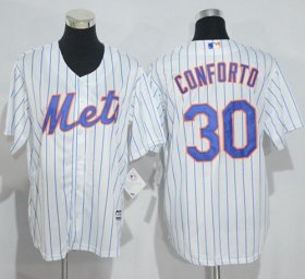 Wholesale Cheap Mets #30 Michael Conforto White(Blue Strip) Home Cool Base Stitched Youth MLB Jersey