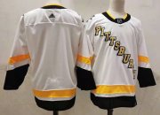 Wholesale Cheap Men's Pittsburgh Penguins Blank White Adidas 2020-21 Stitched NHL Jersey