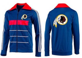 Wholesale Cheap NFL Washington Redskins Team Logo Jacket Blue_1