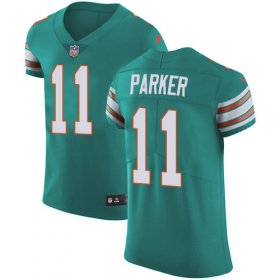 Wholesale Cheap Nike Dolphins #11 DeVante Parker Aqua Green Alternate Men\'s Stitched NFL Vapor Untouchable Elite Jersey