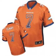 Wholesale Cheap Nike Broncos #7 John Elway Orange Team Color Men's Stitched NFL Elite Drift Fashion Jersey