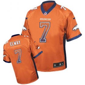 Wholesale Cheap Nike Broncos #7 John Elway Orange Team Color Men\'s Stitched NFL Elite Drift Fashion Jersey