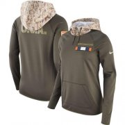 Wholesale Cheap Women's Denver Broncos Nike Olive Salute to Service Performance Pullover Hoodie