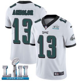 Wholesale Cheap Nike Eagles #13 Nelson Agholor White Super Bowl LII Youth Stitched NFL Vapor Untouchable Limited Jersey