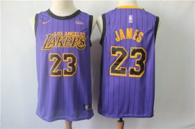 Wholesale Cheap Lakers 23 Lebron James 2019 City Edition Nike Swingman Jersey