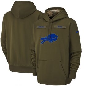 Wholesale Cheap Men\'s Buffalo Bills Nike Olive Salute to Service Sideline Therma Performance Pullover Hoodie