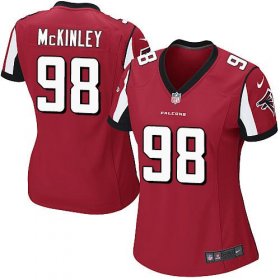 Wholesale Cheap Nike Falcons #98 Takkarist McKinley Red Team Color Women\'s Stitched NFL Elite Jersey