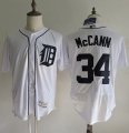 Wholesale Cheap Tigers #34 James McCann White Flexbase Authentic Collection Stitched MLB Jersey