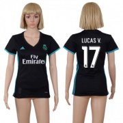 Wholesale Cheap Women's Real Madrid #17 Lucas V. Away Soccer Club Jersey