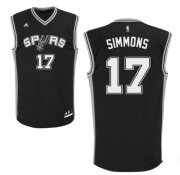 Wholesale Cheap Men's San Antonio Spurs #17 Jonathon Simmons Black Stitched NBA Adidas Revolution 30 Swingman Jersey