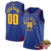 Wholesale Cheap Men's Denver Nuggets Active Player Custom Blue 2023 Finals Statement Edition With NO.6 Patch Stitched Basketball Jersey