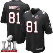Wholesale Cheap Nike Falcons #81 Austin Hooper Black Alternate Super Bowl LI 51 Youth Stitched NFL Elite Jersey