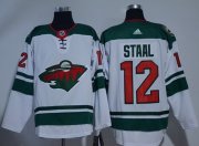 Wholesale Cheap Adidas Wild #12 Eric Staal White Road Authentic Stitched NHL Jersey