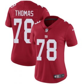 Wholesale Cheap Nike Giants #78 Andrew Thomas Red Alternate Women\'s Stitched NFL Vapor Untouchable Limited Jersey
