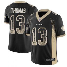 Wholesale Cheap Nike Saints #13 Michael Thomas Black Team Color Men\'s Stitched NFL Limited Rush Drift Fashion Jersey