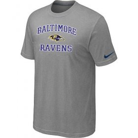 Wholesale Cheap Nike NFL Baltimore Ravens Heart & Soul NFL T-Shirt Light Grey