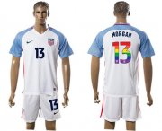 Wholesale Cheap USA #13 Morgan White Rainbow Soccer Country Jersey