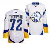 Cheap Men's Buffalo Sabres #72 Tage Thompson White 2022-23 Reverse Retro Stitched Jersey