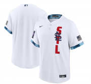 Wholesale Cheap Men's St. Louis Cardinals Blank 2021 White All-Star Cool Base Stitched MLB Jersey