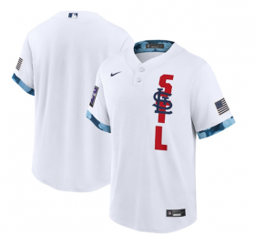 Wholesale Cheap Men\'s St. Louis Cardinals Blank 2021 White All-Star Cool Base Stitched MLB Jersey