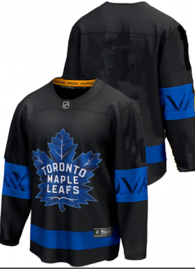Wholesale Cheap Men\'s Toronto Maple Leafs Blank Black X Drew House Inside Out Stitched Jersey