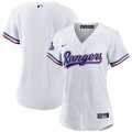 Women's Texas Rangers Blank White 2023 World Series Champions Stitched Baseball Jersey(Run Small)
