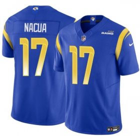 Cheap Men\'s Los Angeles Rams #17 Puka Nacua Blue 2023 F.U.S.E. Vapor Untouchable Football Stitched Jersey