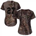Wholesale Cheap Pirates #27 Jung-ho Kang Camo Realtree Collection Cool Base Women's Stitched MLB Jersey